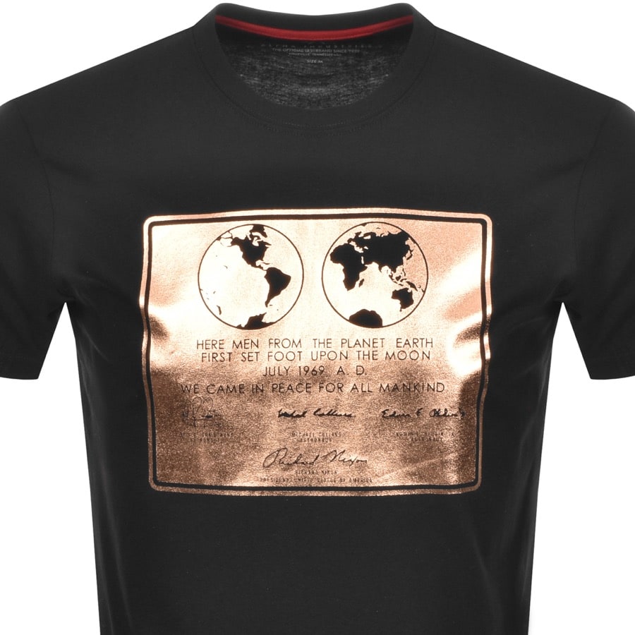Alternative Image for ProductAlpha Industries Nasa Lunar Plaque T Shirt Black2